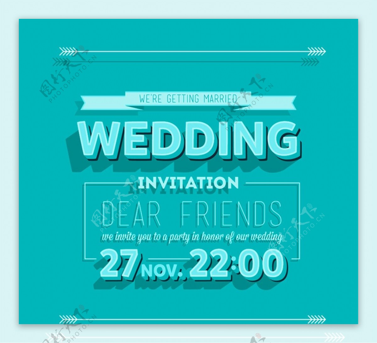 婚礼邀请海报图片