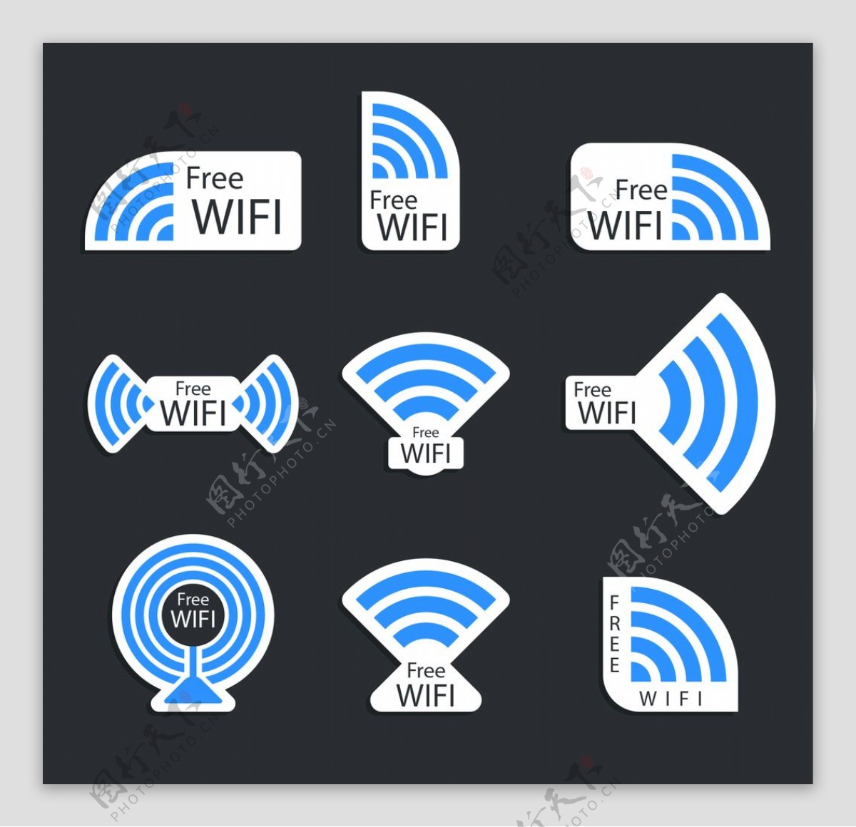 wifi信号图片大全_wifi信号素材下载-包图网