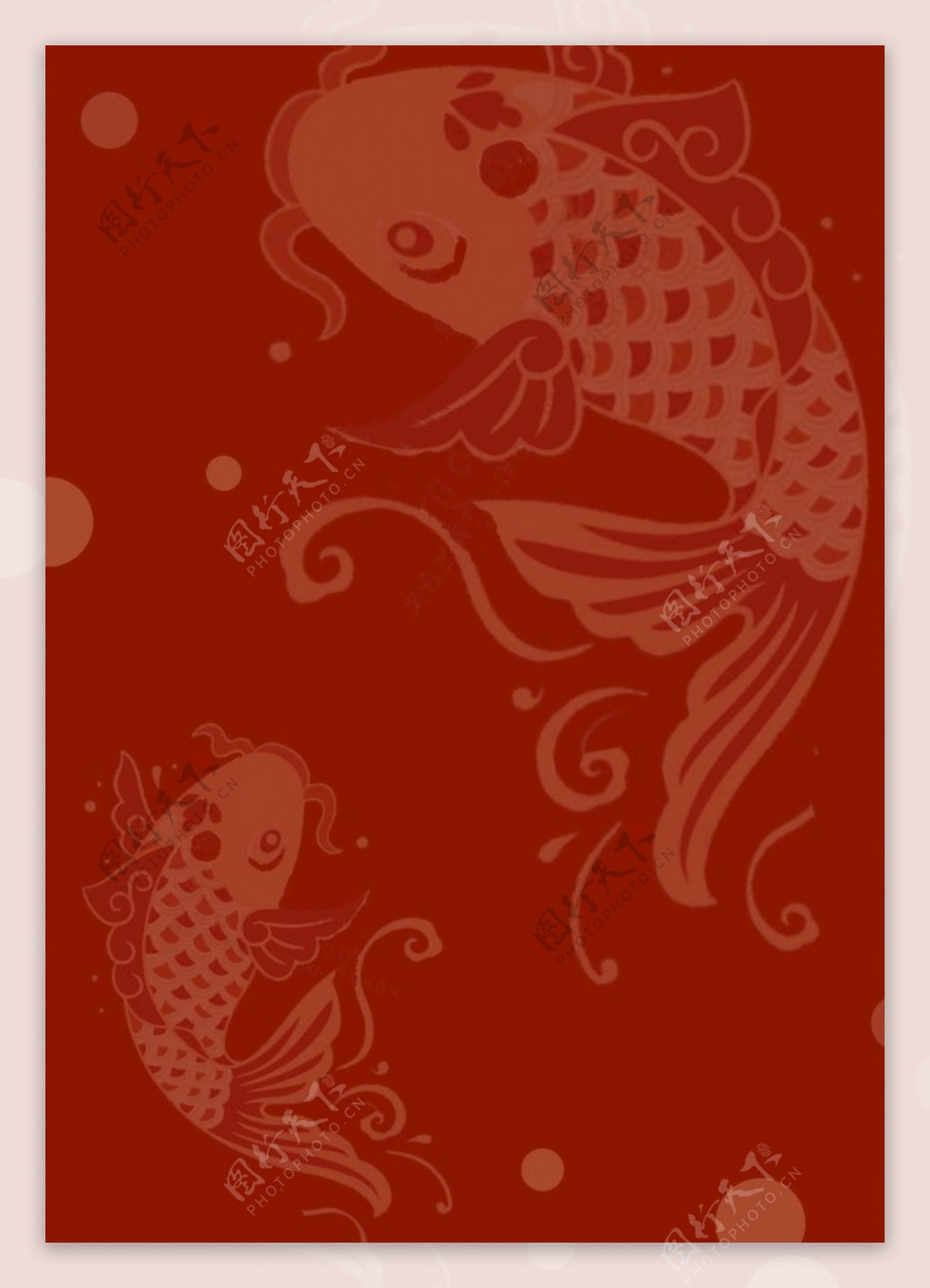 红色鲤鱼背景图片