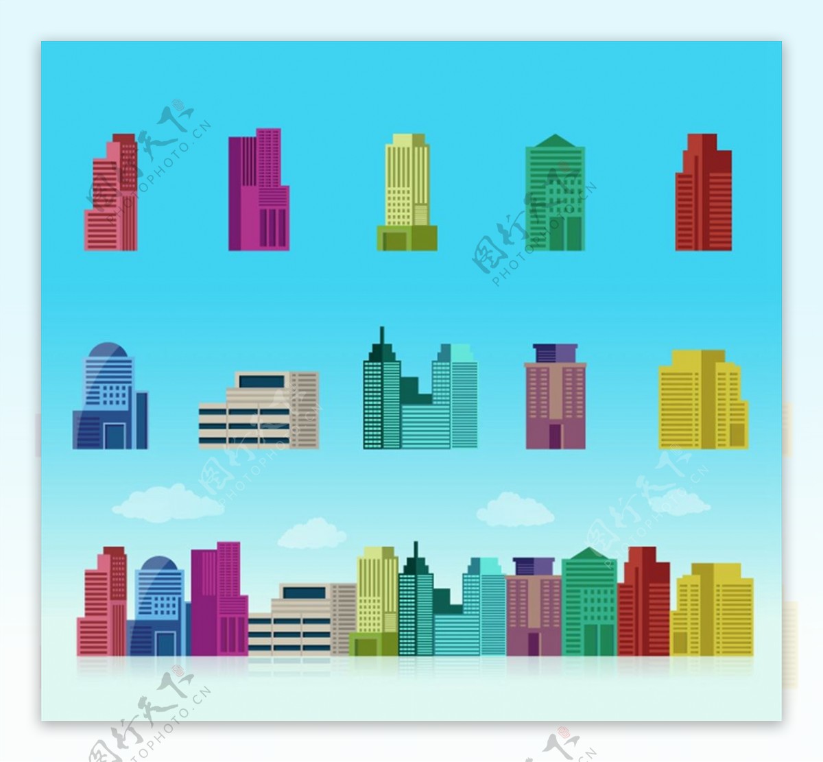 都市建筑矢量图片