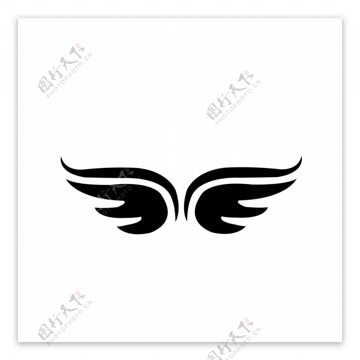 翅膀logo纹身素材橡皮章图片