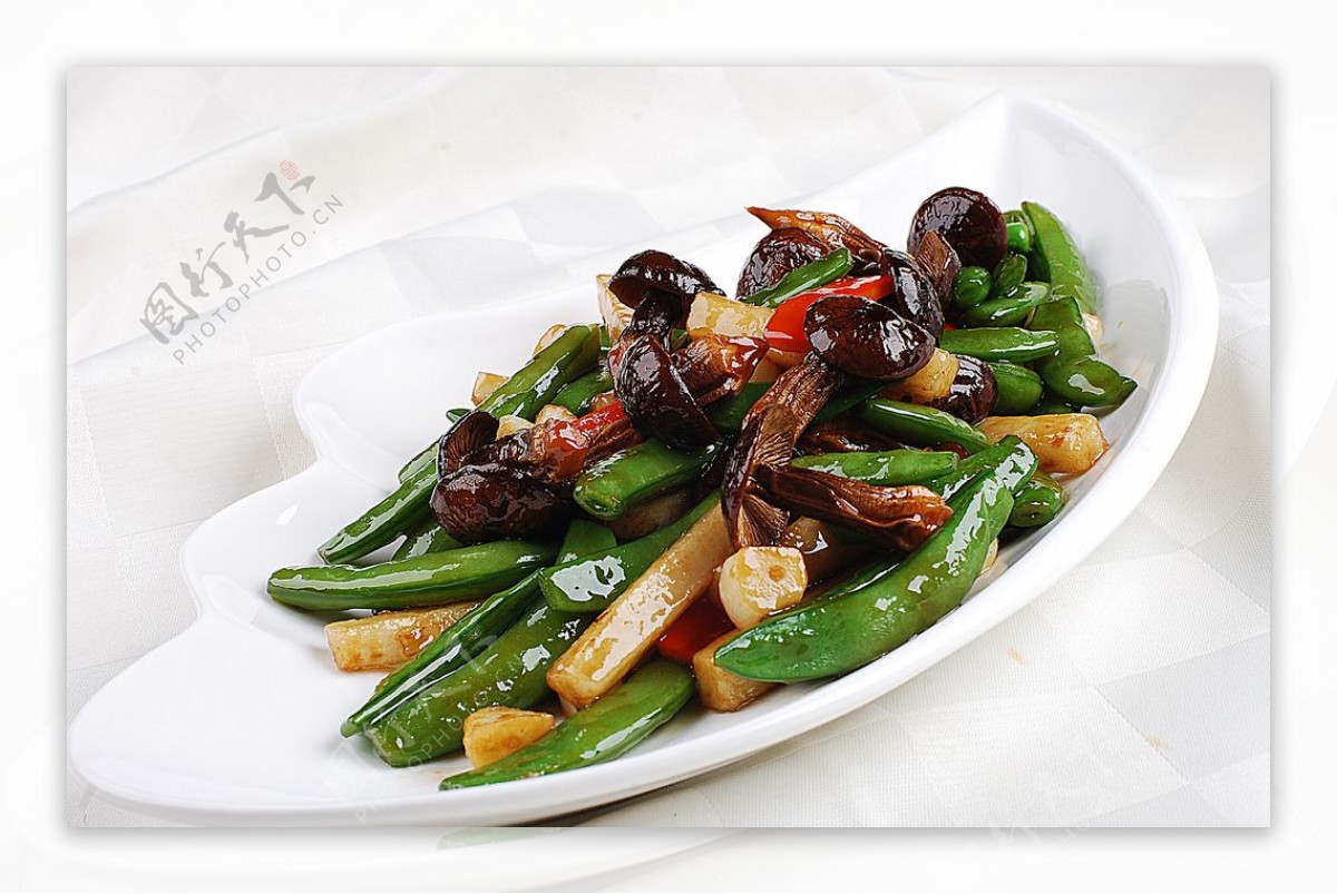 豫菜鸡枞菌烧蜜豆图片