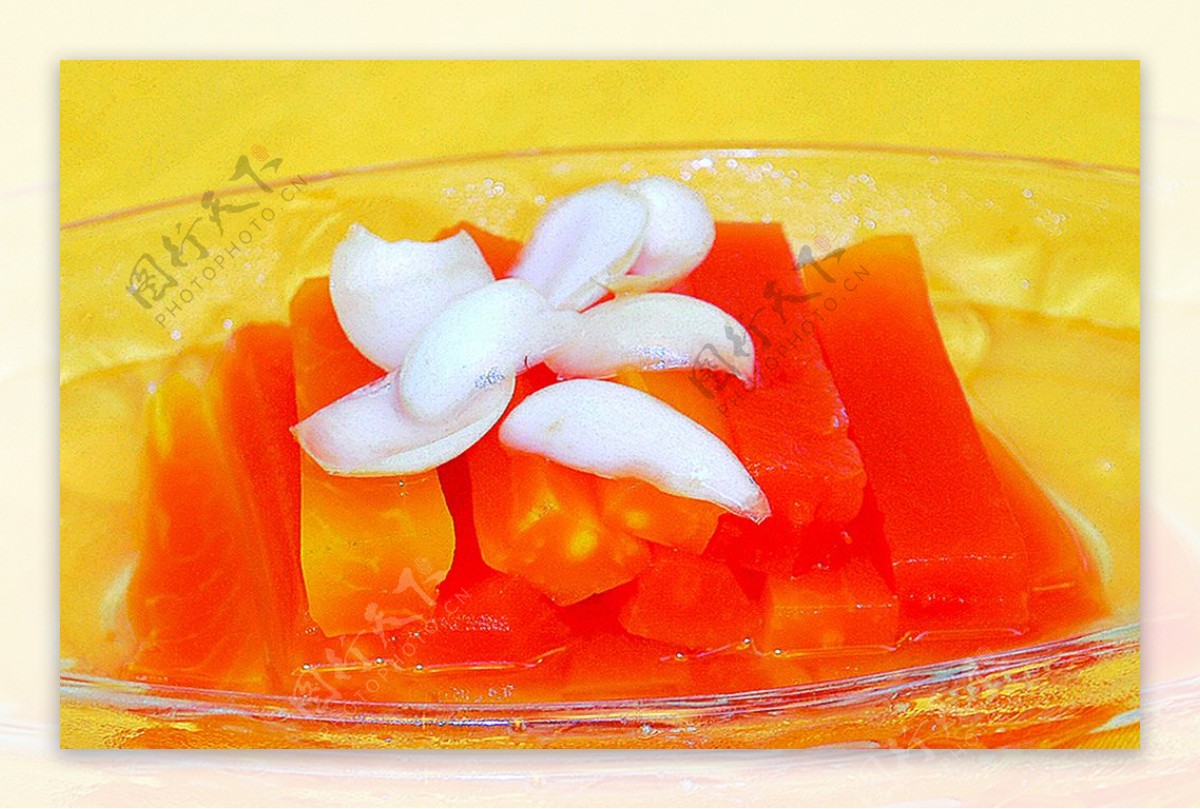 豫菜蜜汁木瓜百合图片