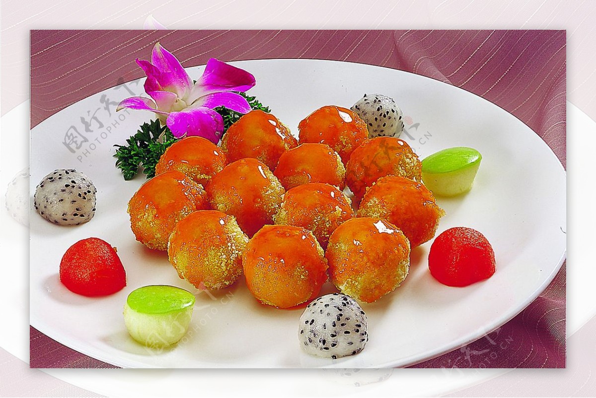 豫菜水果香酥球图片