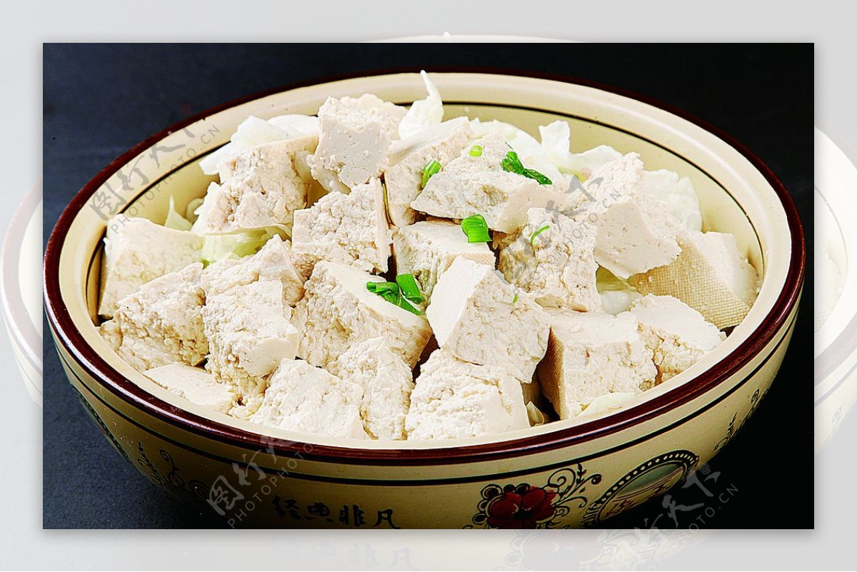 特色菜白菜炖豆腐图片