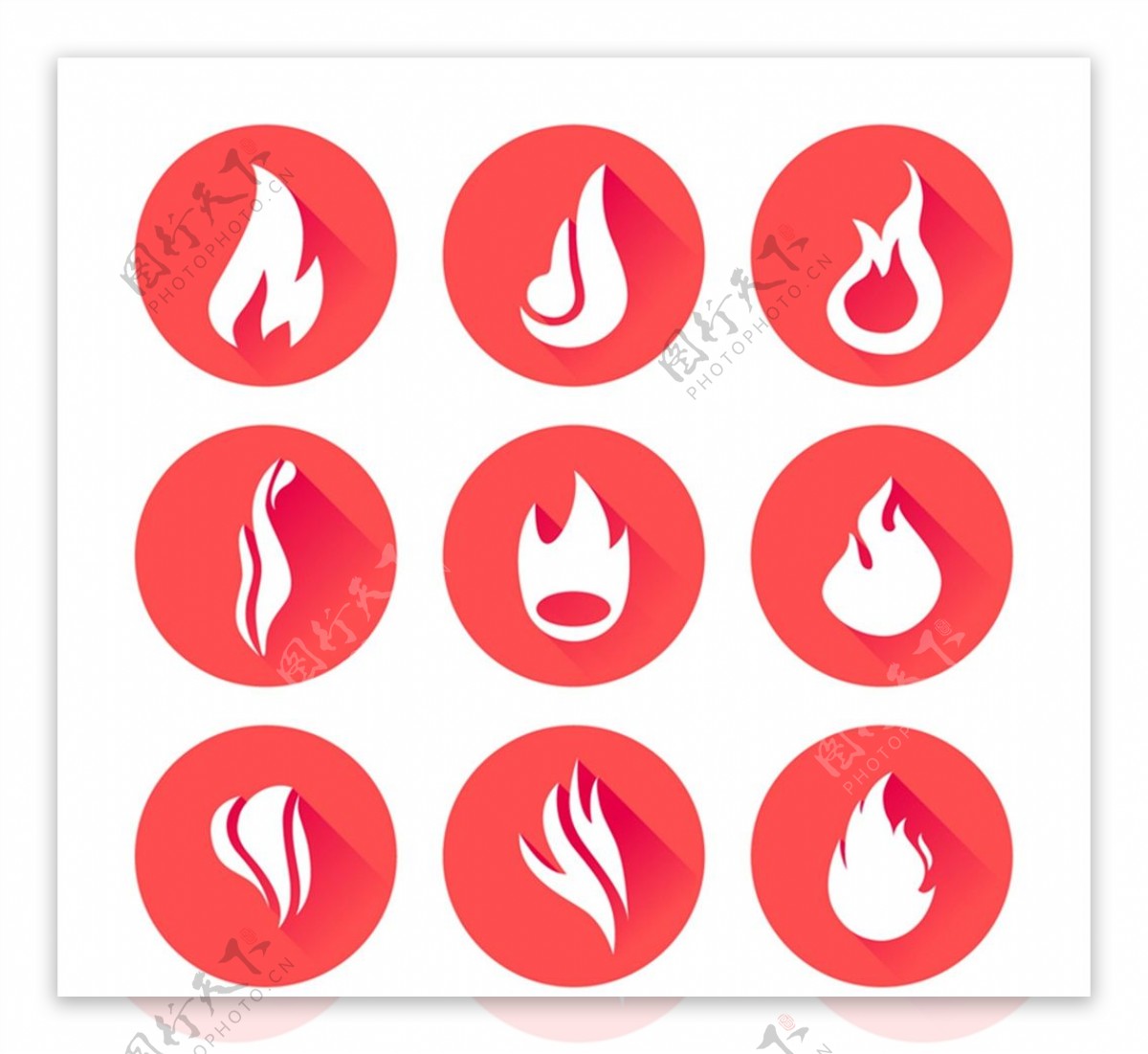 创意火焰标志设计图片素材-编号24841680-图行天下