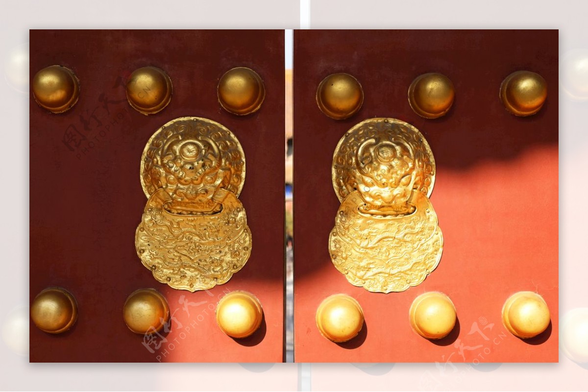 北京孔庙大成门正门门环图片