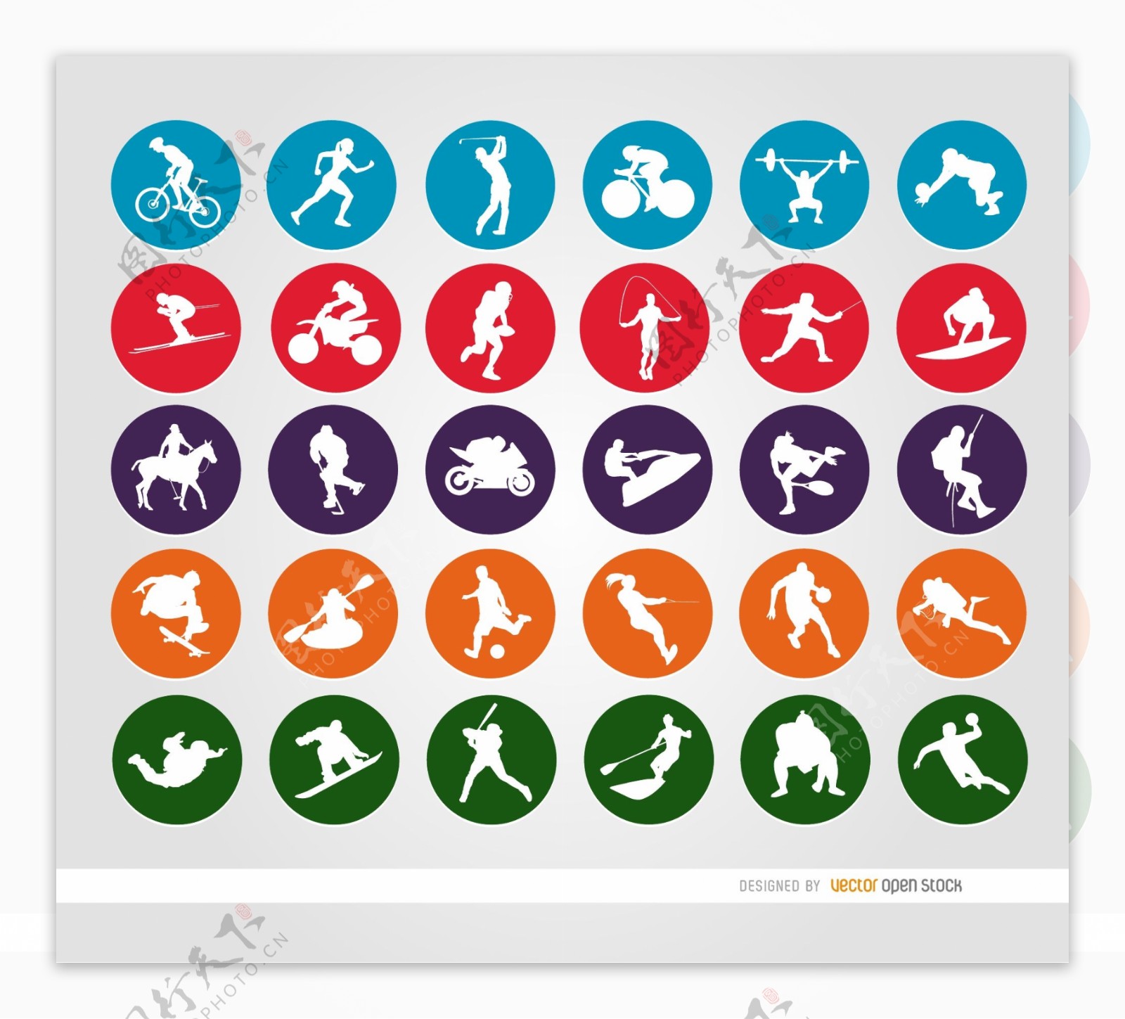 体育运动圆形图标图片