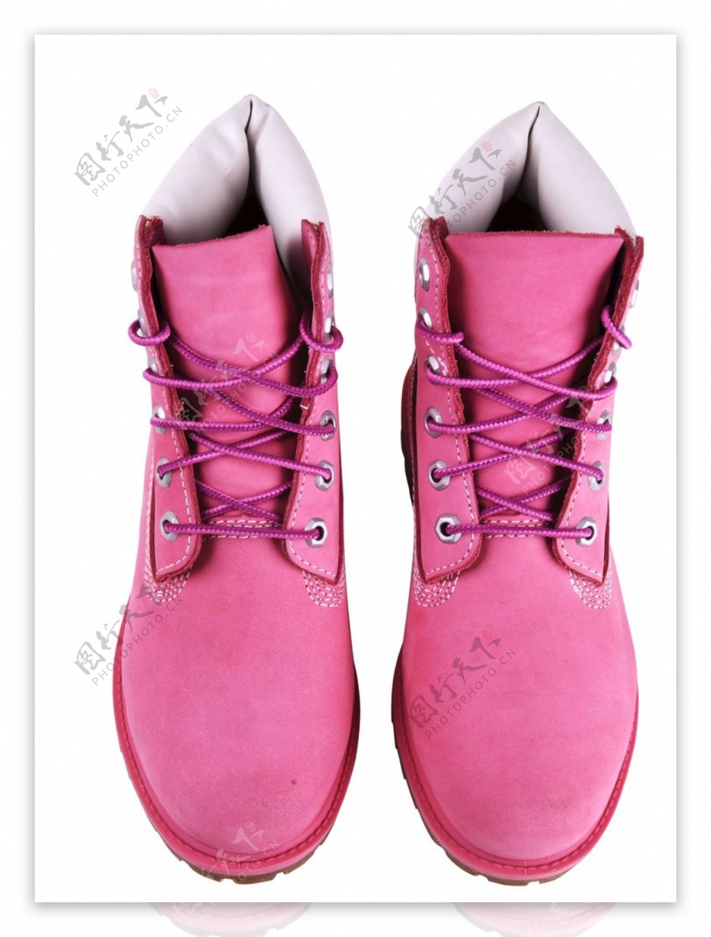 粉红色靴子图片