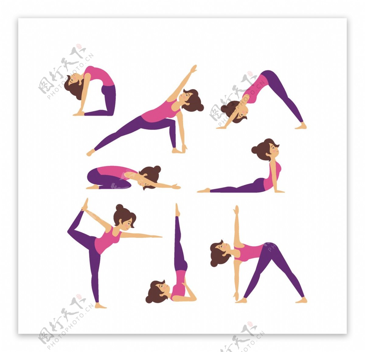 女性瑜珈运动图片