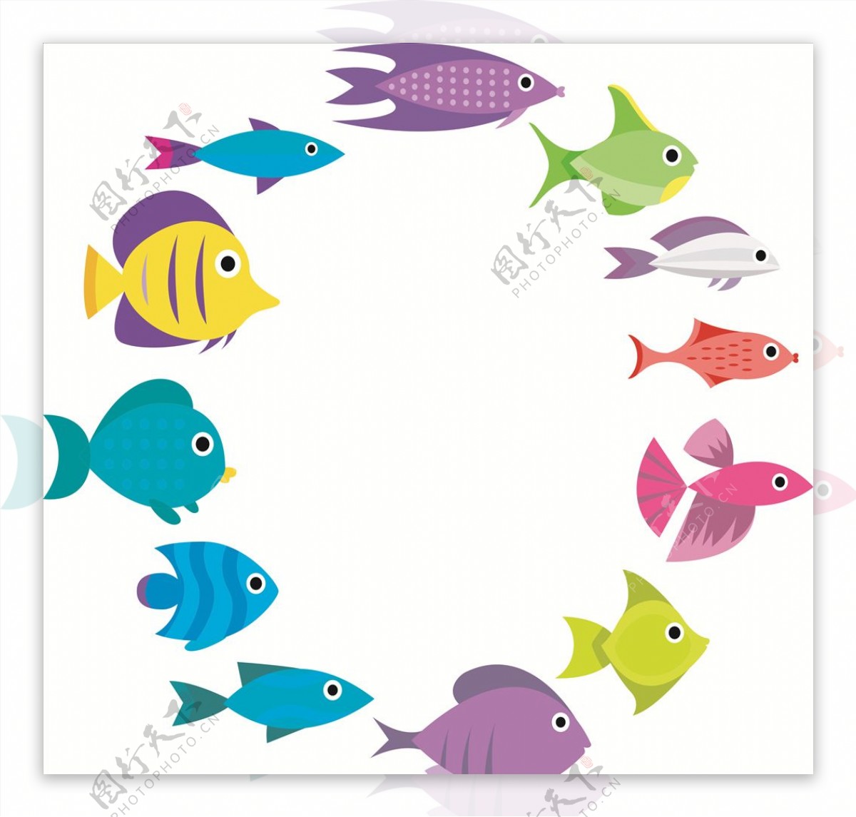 海洋世界彩色小鱼图片