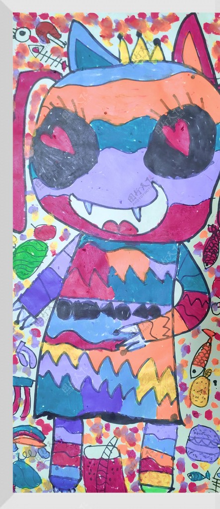 儿童绘画手绘彩色涂鸦图片