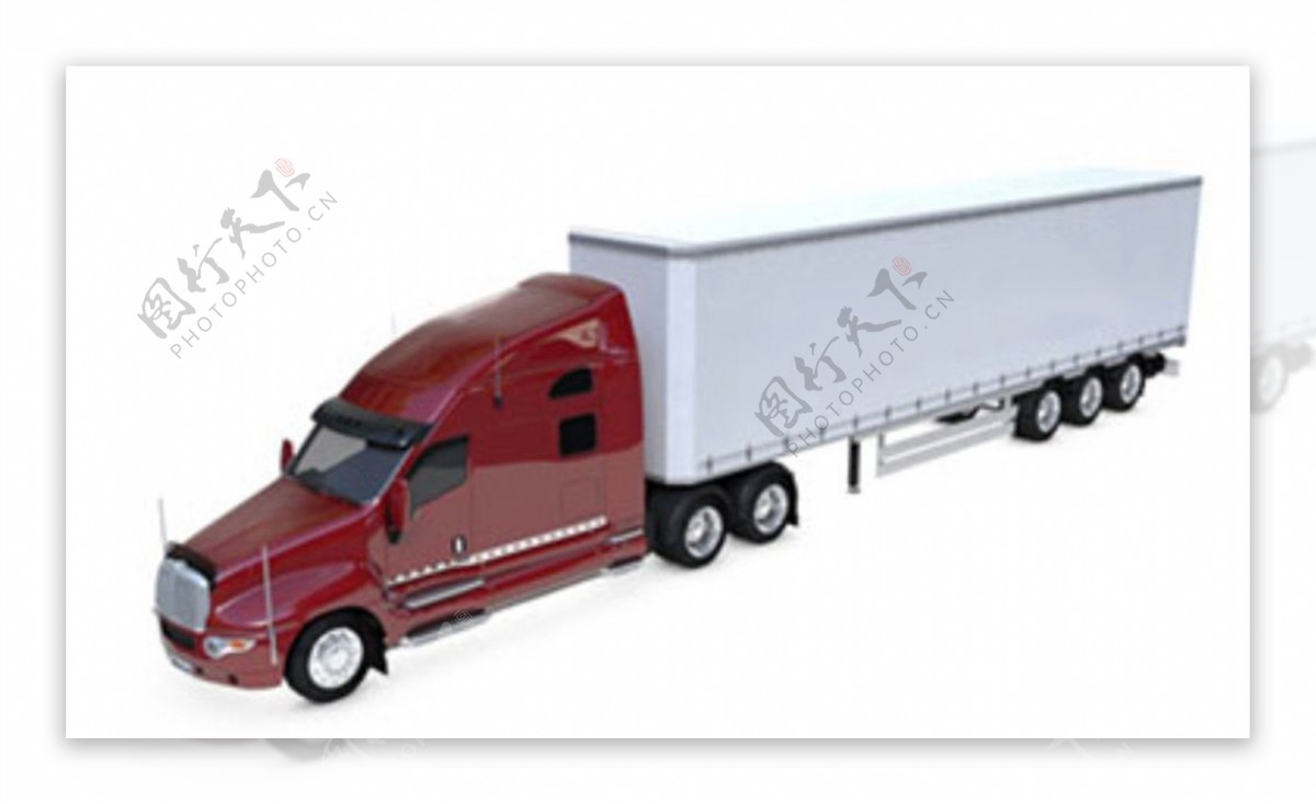 C4D模型箱式货车图片