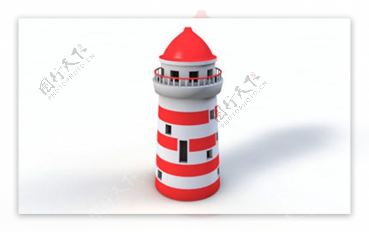 C4D模型灯塔房子图片
