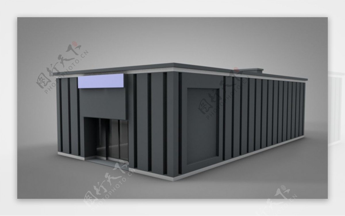 C4D模型集装箱工厂图片
