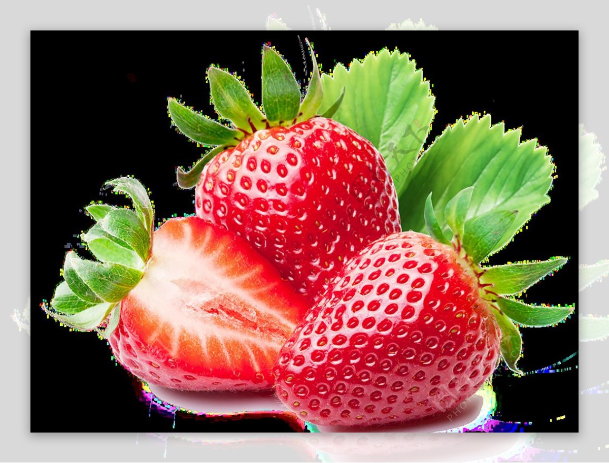 透明背景免抠图草莓图片