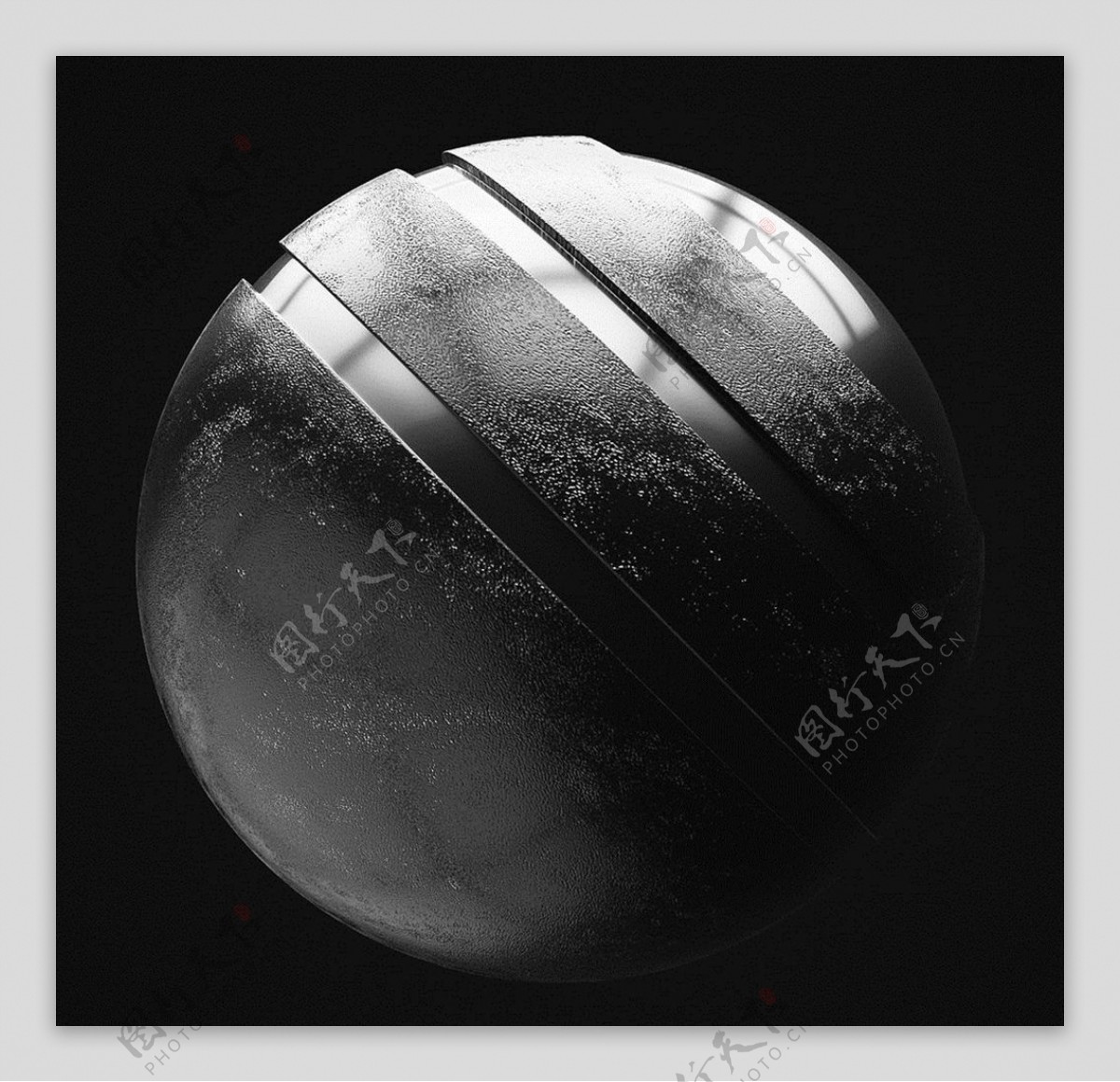 C4D模型金属球体钢珠图片