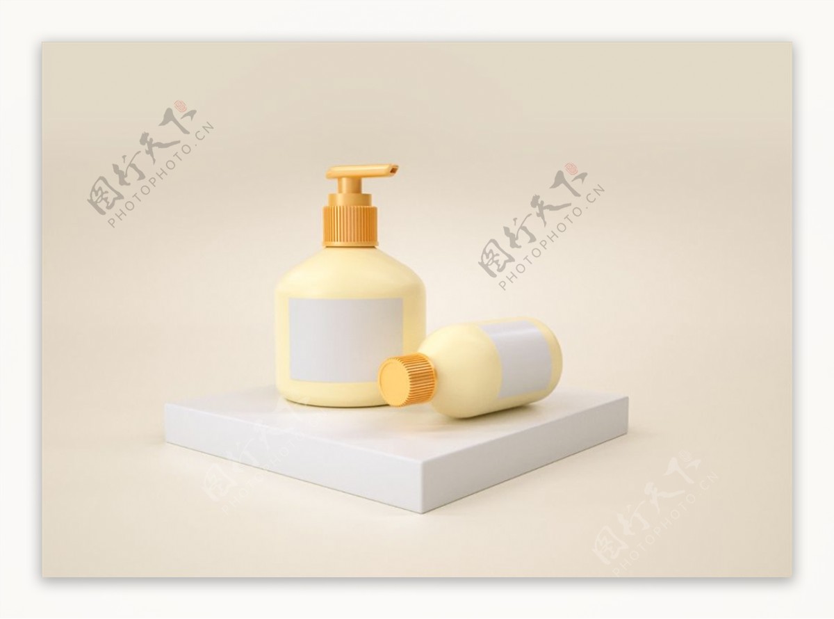 C4D模型洗发水沐浴露洗面瓶图片