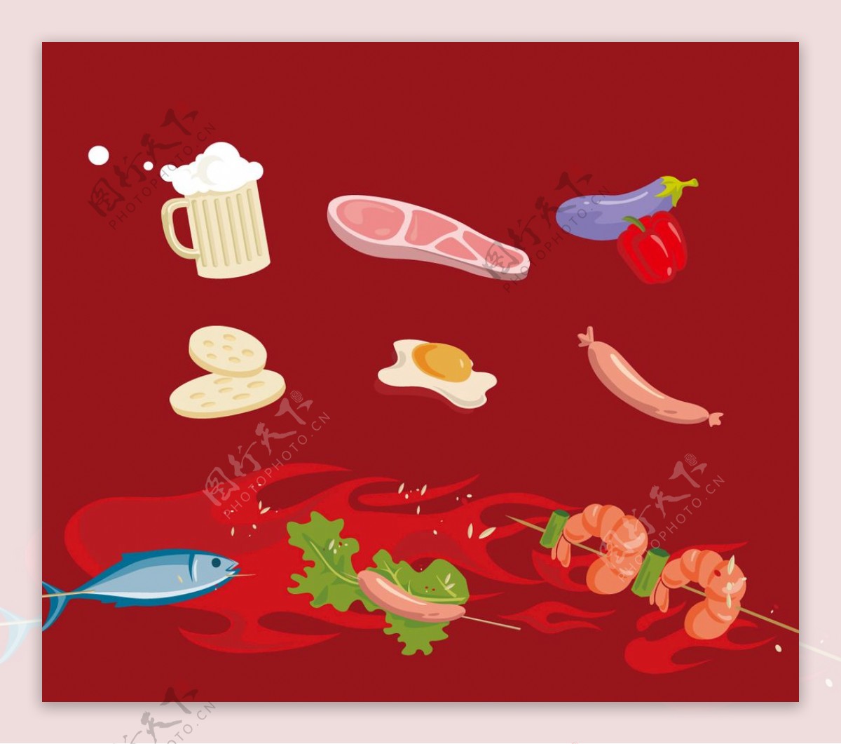 食物插画素材图片